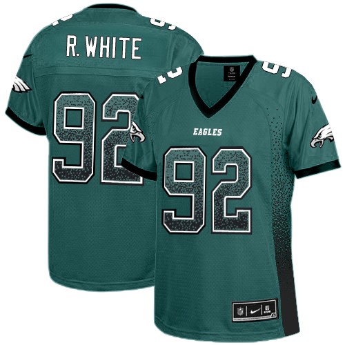 Women's Elite Reggie White Nike Jersey Midnight Green - #92 Drift Fashion NFL Philadelphia Eagles